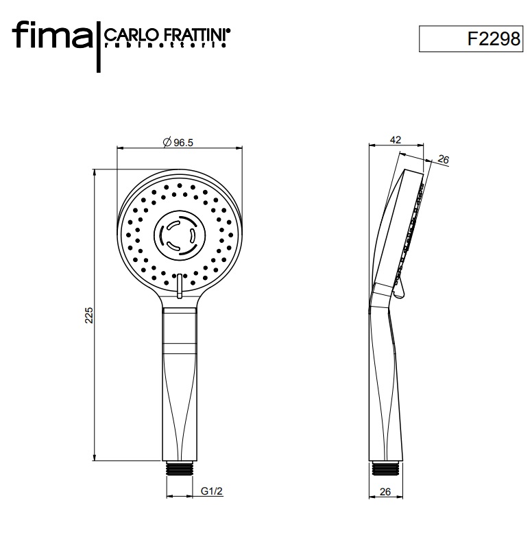 Лійка для ручного душу Wellness Chrome F2298CR Fima - Зображення 218758910-1be5f.jpg