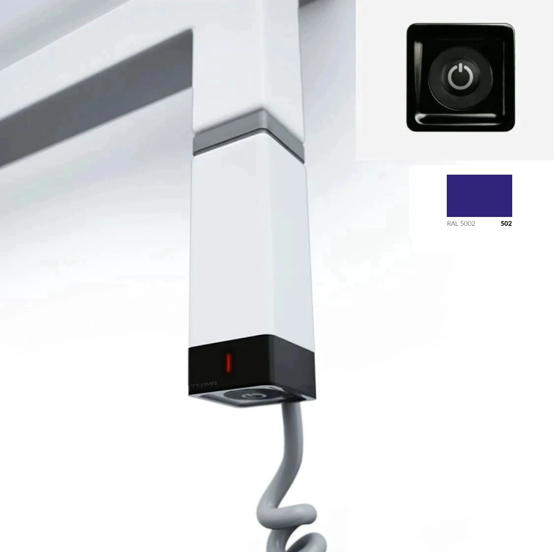 ТЕН прихованого монтажу One K 400W Ral 5002 Terma - Зображення