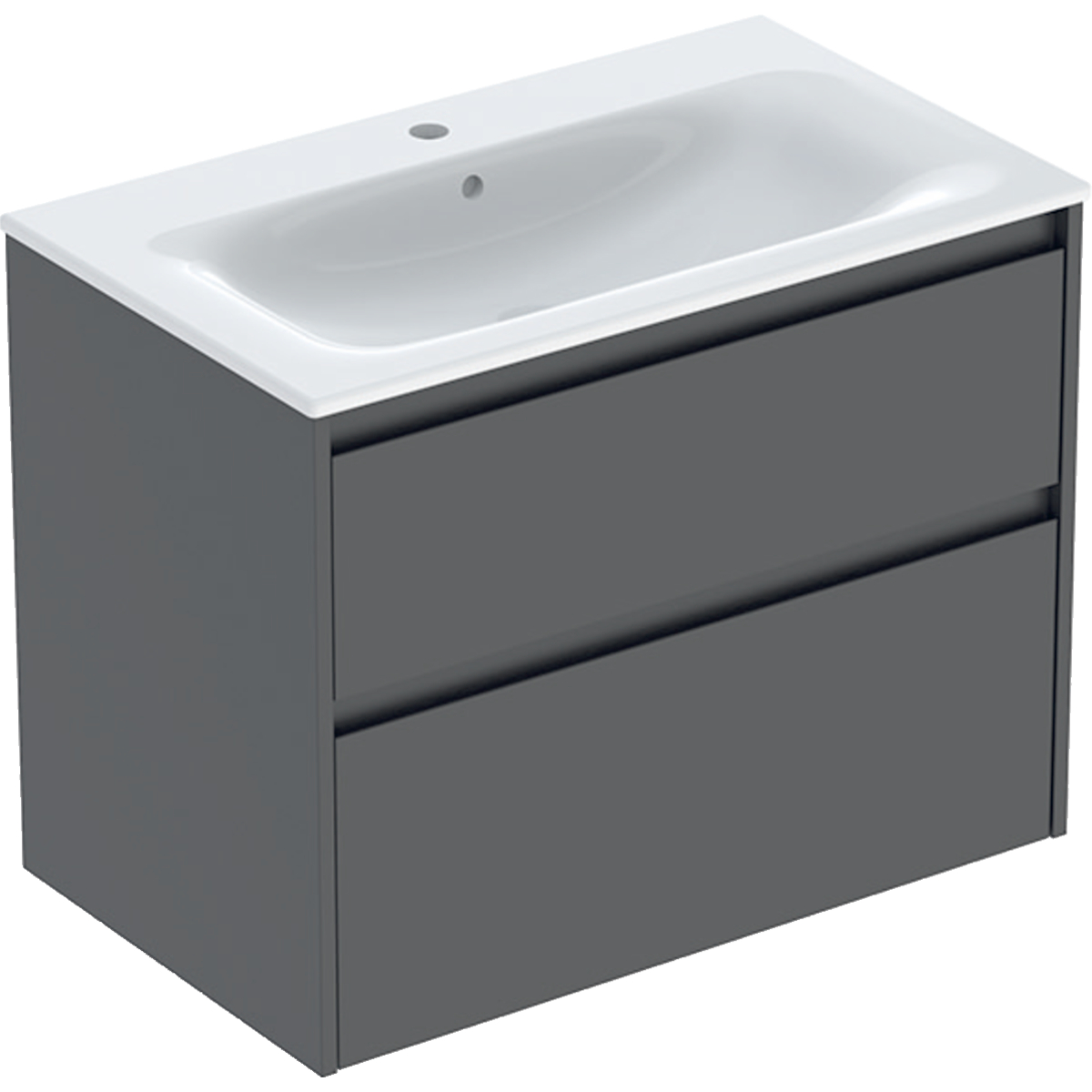 Шафка з умивальником 60 Selnova Square Slim rim 504.139.JK.1 Geberit - Зображення