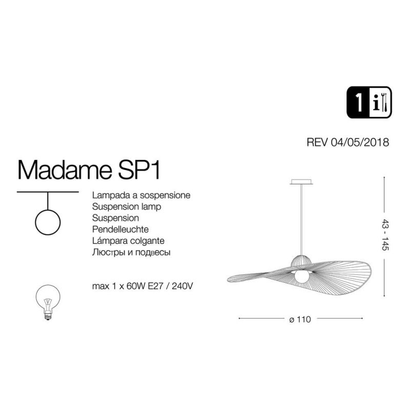 Люстра MADAME SP1 NERO (174402), IDEAL LUX - Зображення 219875-1.jpg