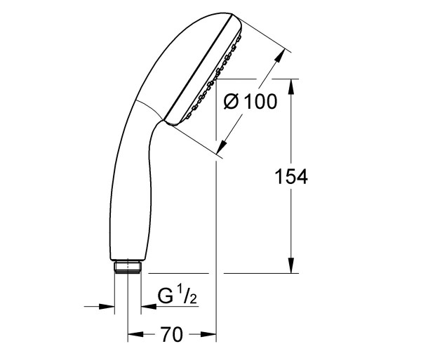Лійка для ручного душу New Tempesta 100 (27852001), Grohe - Зображення 221844-a6a7a.jpg