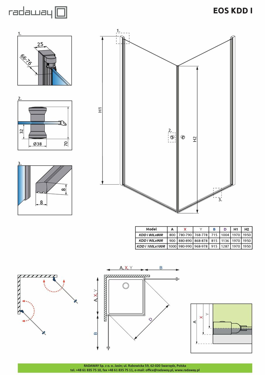 Душова кабіна Eos KDD I 100х100 RADAWAY - Зображення 222382-20f87.jpg