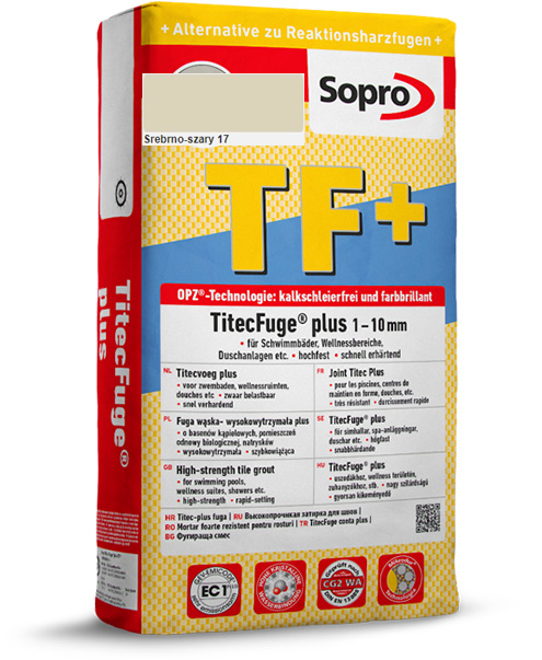 Затирка для швів Sopro TF+ 556 срібно-сіра №17 (15 кг) - Зображення