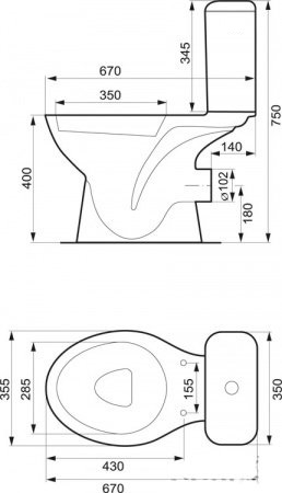 Компакт 768 President 011 з кришкою поліпропілен (CCKZ1015381894) Cersanit - Зображення 2270900-6dfdb.jpg