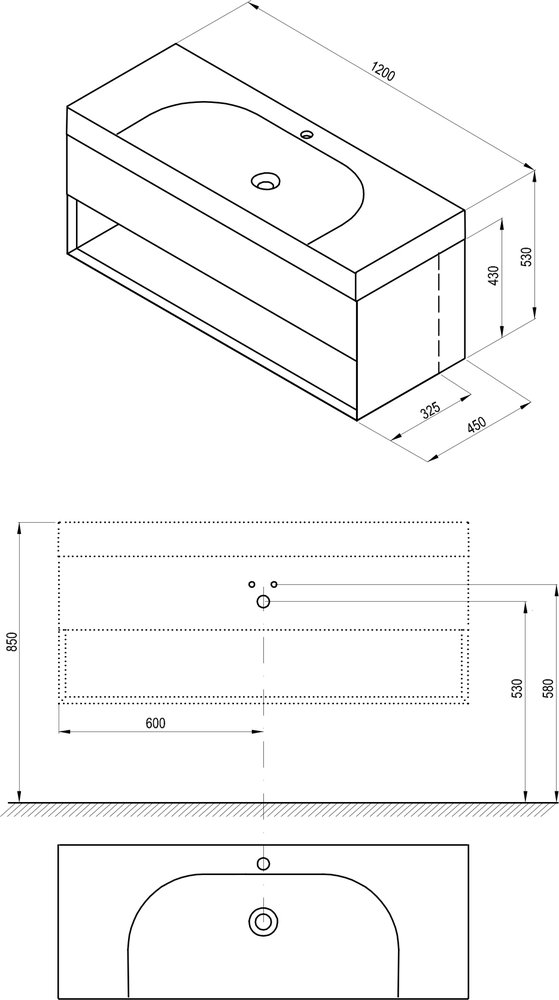 Шафка під умивальник SD Lite 120 X000001867 RAVAK - Зображення 227837434-4e42e.jpg