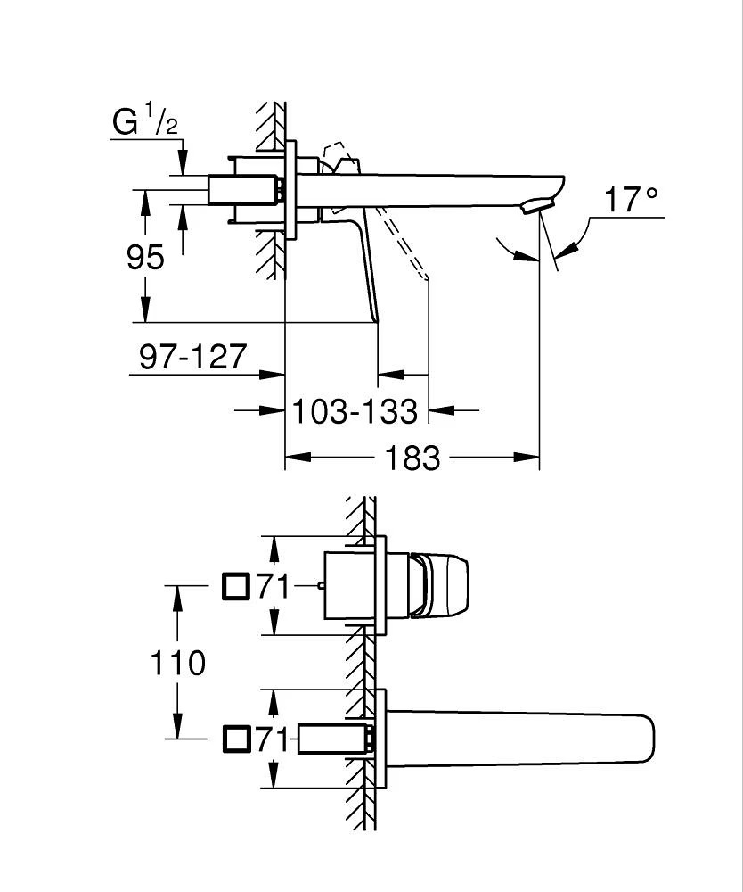 Змішувач для умивальника Cubeo M-Size Чорний matt 1017882430 Grohe - Зображення 228202225-ce00f.jpg