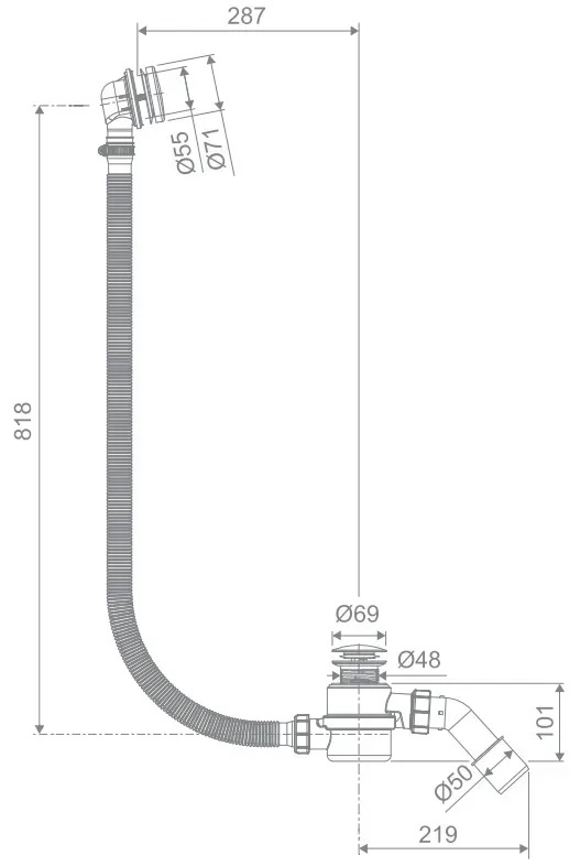 Сифон для ванни Moli ARIN.3210BL Radaway - Зображення 229131899-8128e.jpg