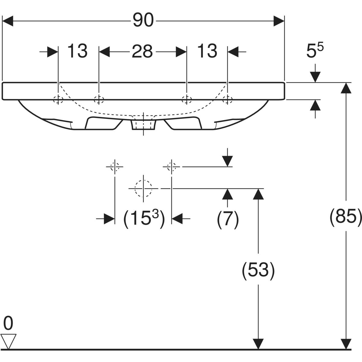 Умивальник 90 iCon Light 501.840.00.3 Geberit - Зображення 229697442-d2bc3.jpg