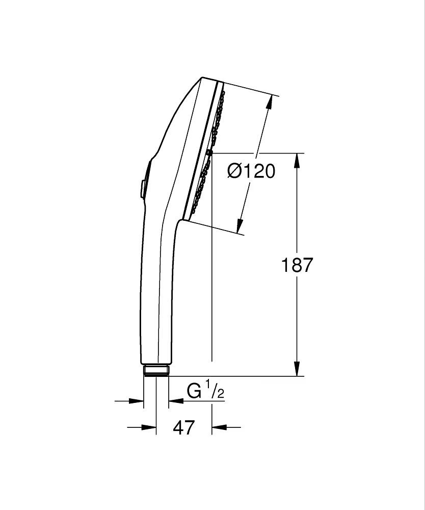 Лійка для ручного душу Euphoria 120 Чорний matt 1348832430 Grohe - Зображення 229979924-6f20b.jpg