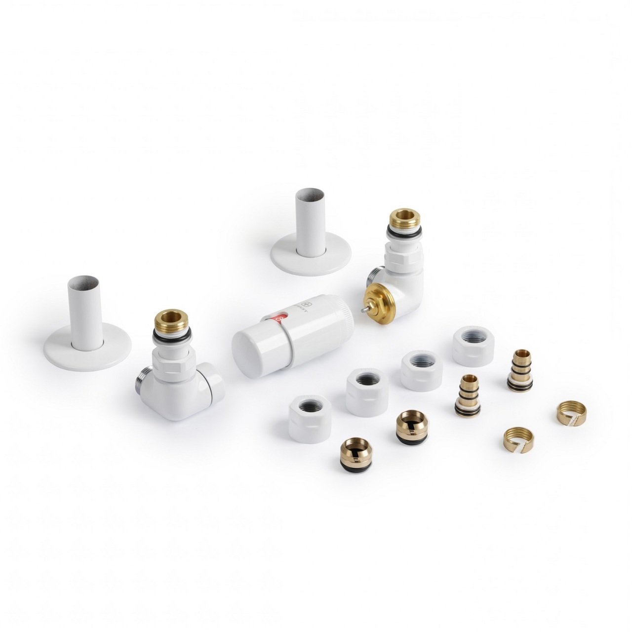 Набір вентилів трьохосьовий термостатичний лівий білий мат Vision All in One Terma - Зображення 23047597-99376.jpg