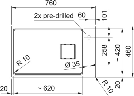 Кухонна мийка Kubus 2 KNG 110-62 Мигдаль 125.0750.759 FRANKE - Зображення 231474287-1e62a.jpg