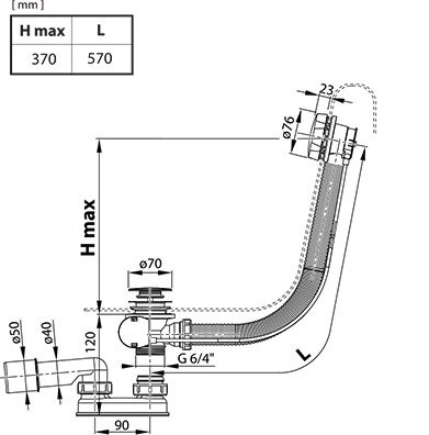 Сифон для ванни 570 Black X01745 RAVAK - Зображення 23225281-66478.jpg
