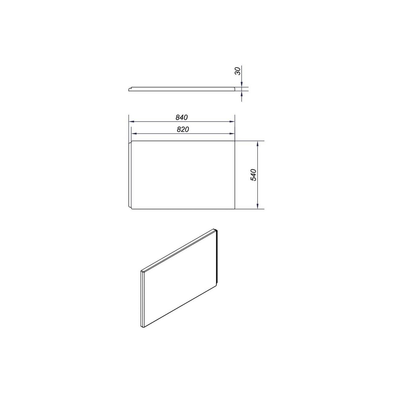 Панель для ванни бокова ZEN, Cersanit - Зображення 233977-a0ac1.jpg