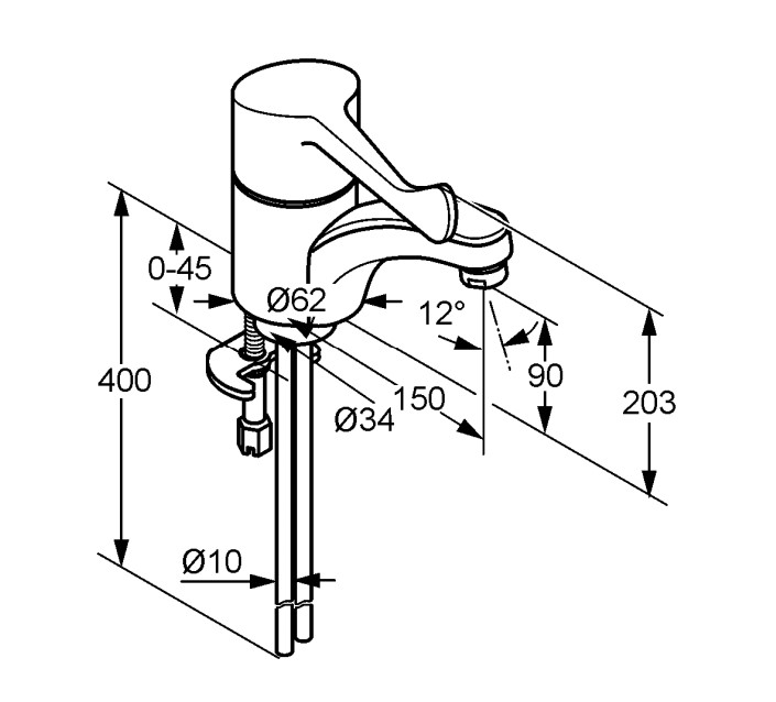 Змішувач для умивальника DN 8 Medi Care (341120524), Kludi - Зображення 235032-f5e33.jpg