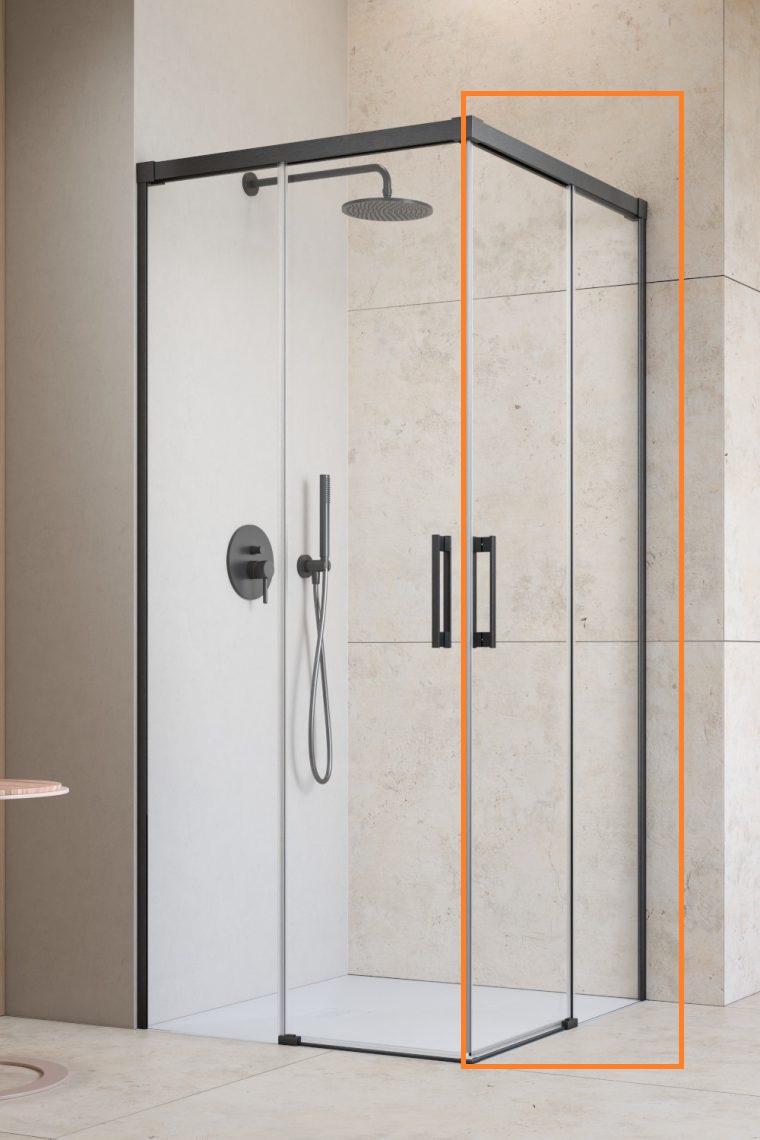 Душова кабіна (половина) Idea 6 Brushed GunMetal KDD 110 права RADAWAY - Зображення