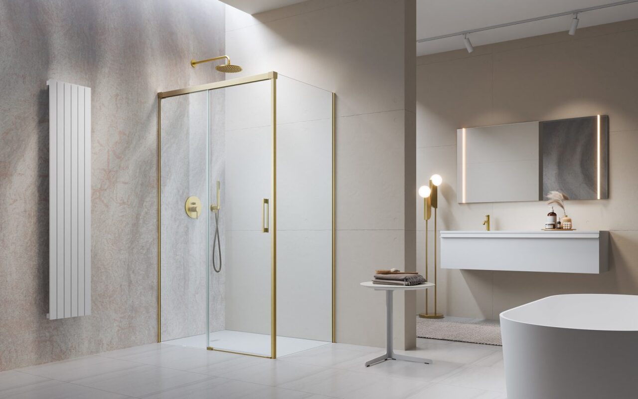 Душові двері Idea 6 Brushed Gold KDJ 120 праві RADAWAY - Зображення 236257018-02a62.jpg