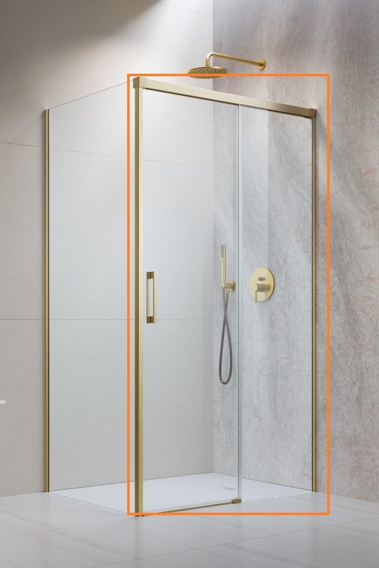 Душові двері Idea 6 Brushed Gold KDJ 120 праві RADAWAY - Зображення