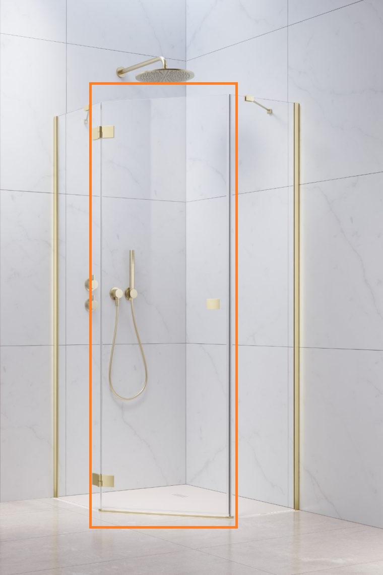 Душові двері Essenza Brushed Light Gold PTJ 900L RADAWAY - Зображення