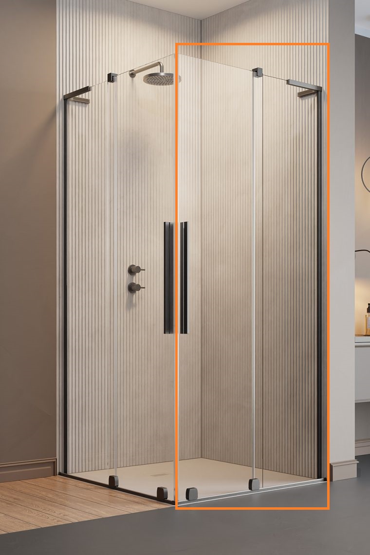 Душова кабіна (половина) Furo SL Brushed GunMetal KDD 110R RADAWAY - Зображення