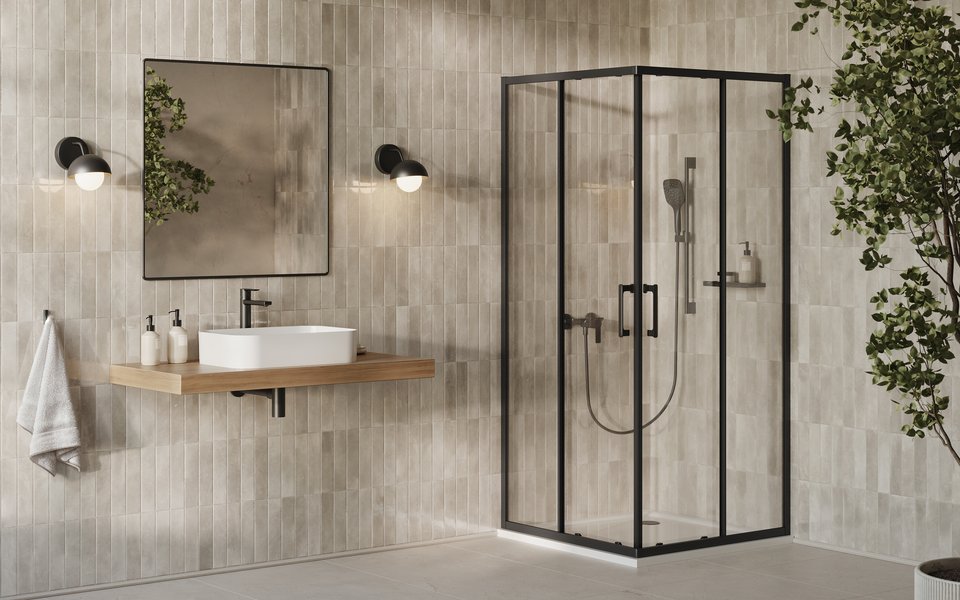 Душова кабіна X-Point Slim XPSRV2 100 чорний Transparent RAVAK - Зображення 237307798-948c7.jpg