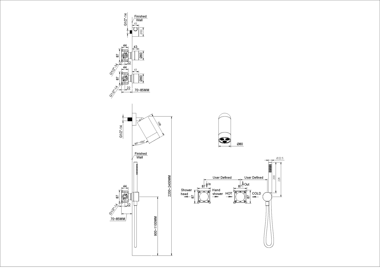 Душова система ZESTAW-OVELO-60-BN gun metal EMPORIA - Зображення 238250739-705c6.png
