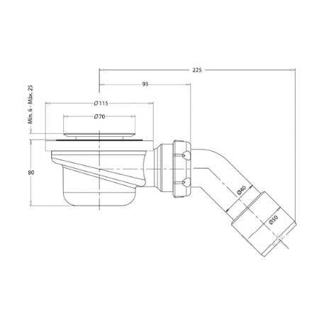 Сифон для поддона PB50T Radaway - Зображення 240996-133d3.jpg