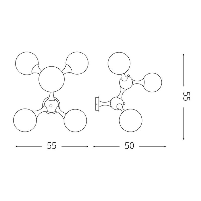 Світильник NODI PL5 OTTONE SATINATO (241050), IDEAL LUX - Зображення 241050_g.jpg