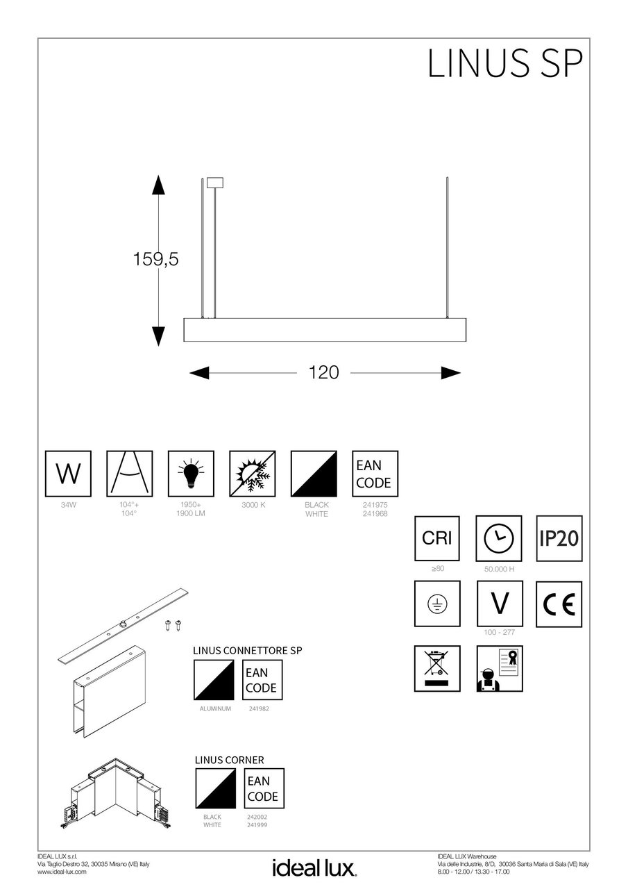 Люстра LINUS SP WH (241968), IDEAL LUX - Зображення 241968_IS.jpg