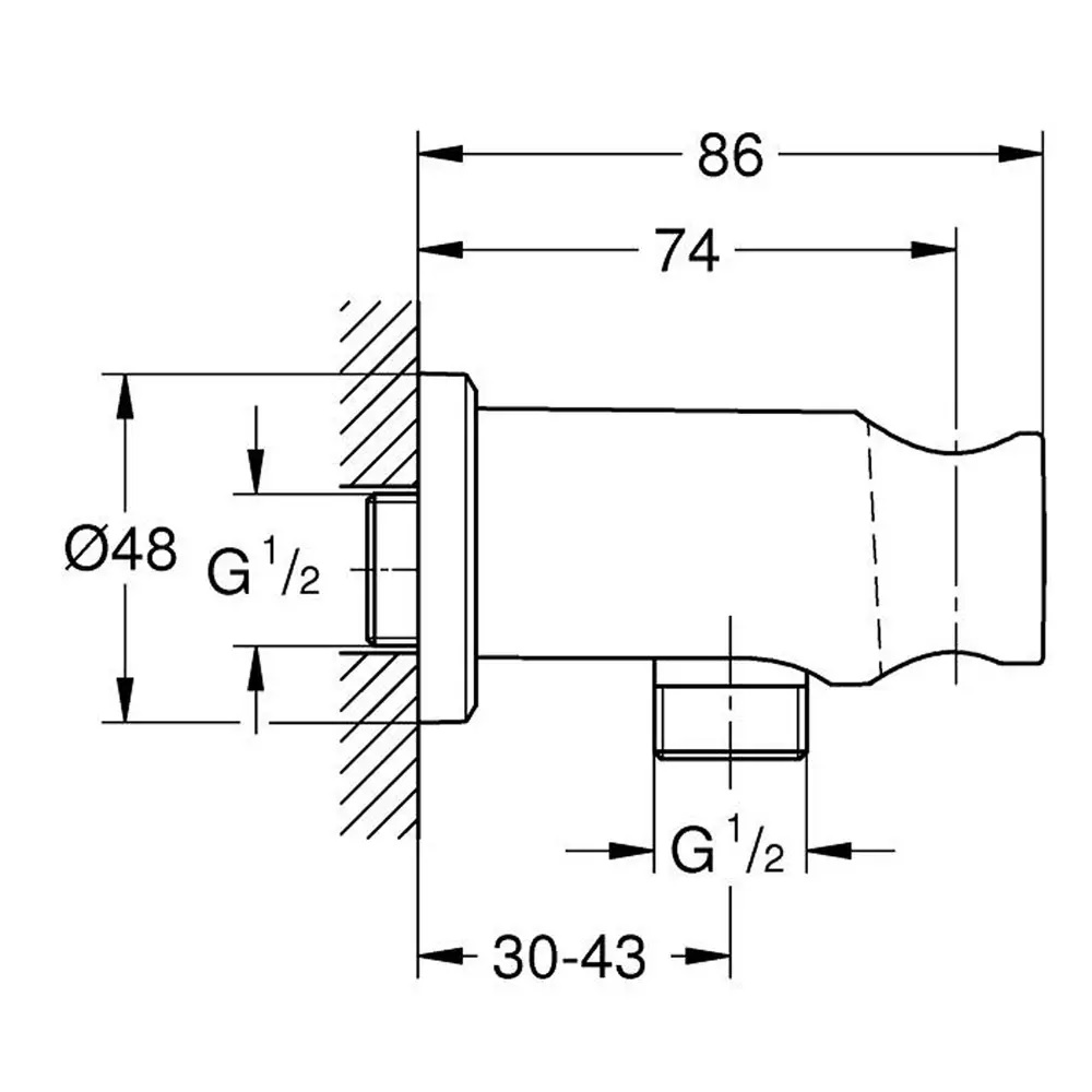 Підключення душового шланга Rainshower 26658000 хром Grohe - Зображення 242547857-24f54.jpg