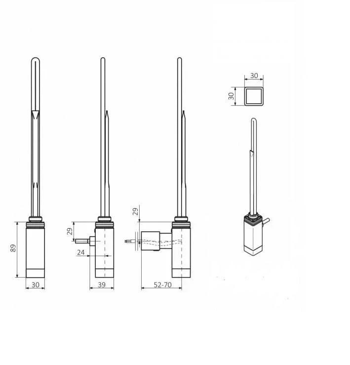 ТЕН прихованого монтажу One K 400W Ral Silver matt Terma - Зображення 242547891-b02b4.jpg