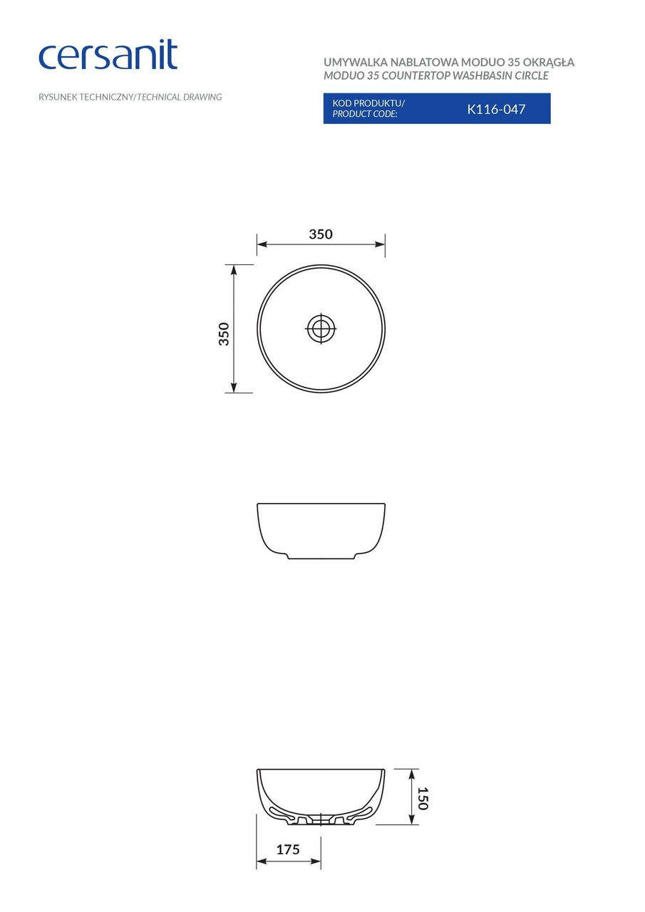 Умивальник Moduo 35 (CCWT1000656401) Cersanit - Зображення 2428583-5c1ac.jpg