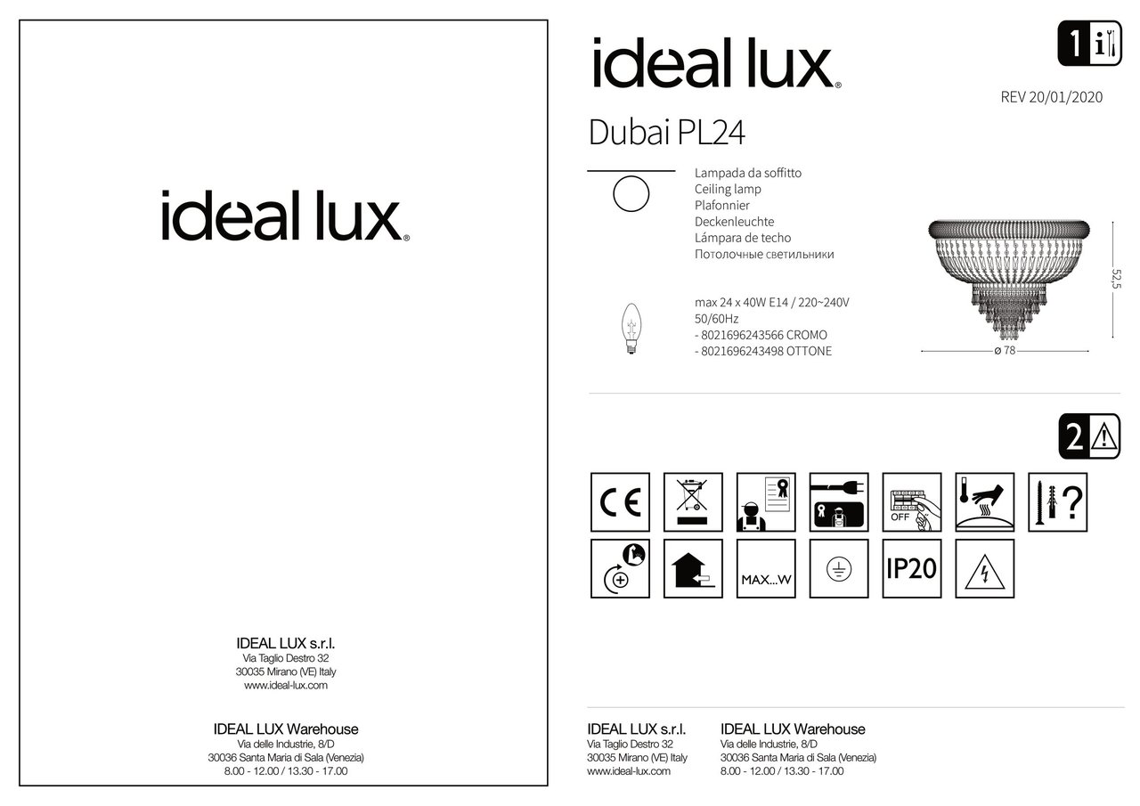 Світильник DUBAI PL24 CROMO (243566), IDEAL LUX - Зображення 243498_.jpg