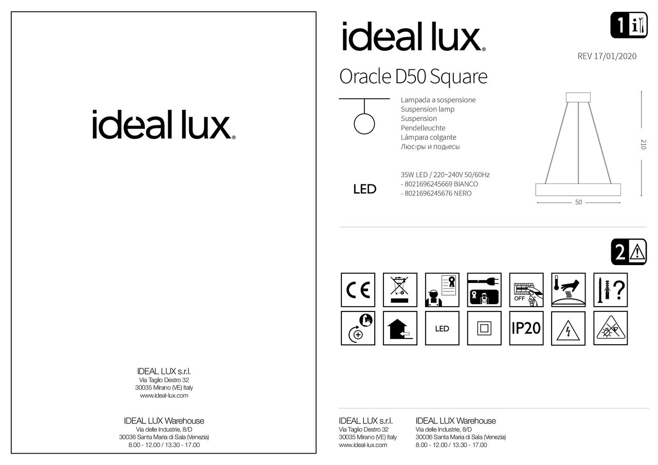 Люстра ORACLE D50 SQUARE NERO (245676), IDEAL LUX - Зображення 245669_IS.jpg