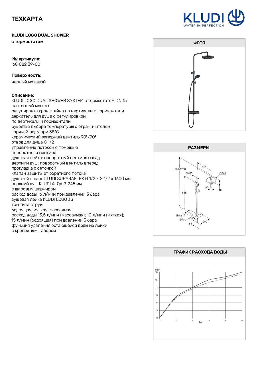Душова система Dual Shower System Logo 6808239-00 Kludi - Зображення 24627103-d06dc.jpg