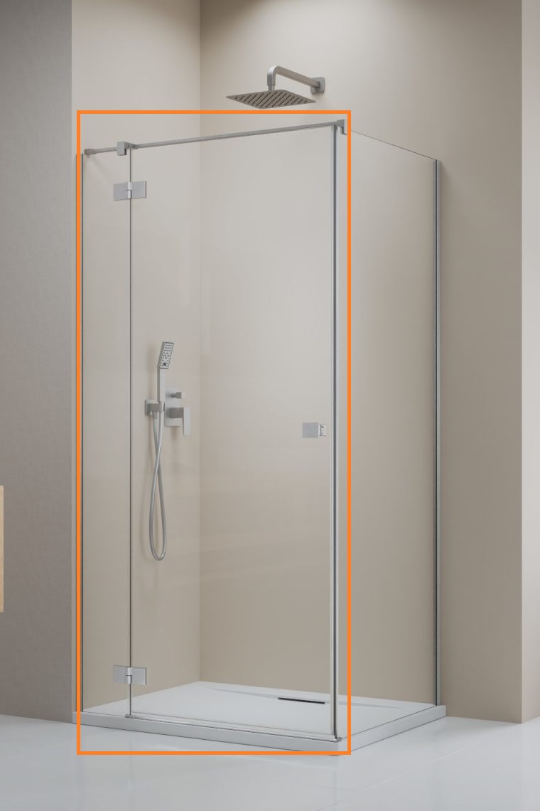 Душові двері Essenza Brushed Nickel KDJ 900L RADAWAY - Зображення