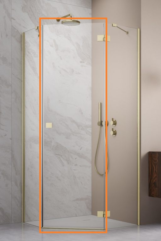 Душові двері Essenza Brushed Gold PTJ 623 R RADAWAY - Зображення