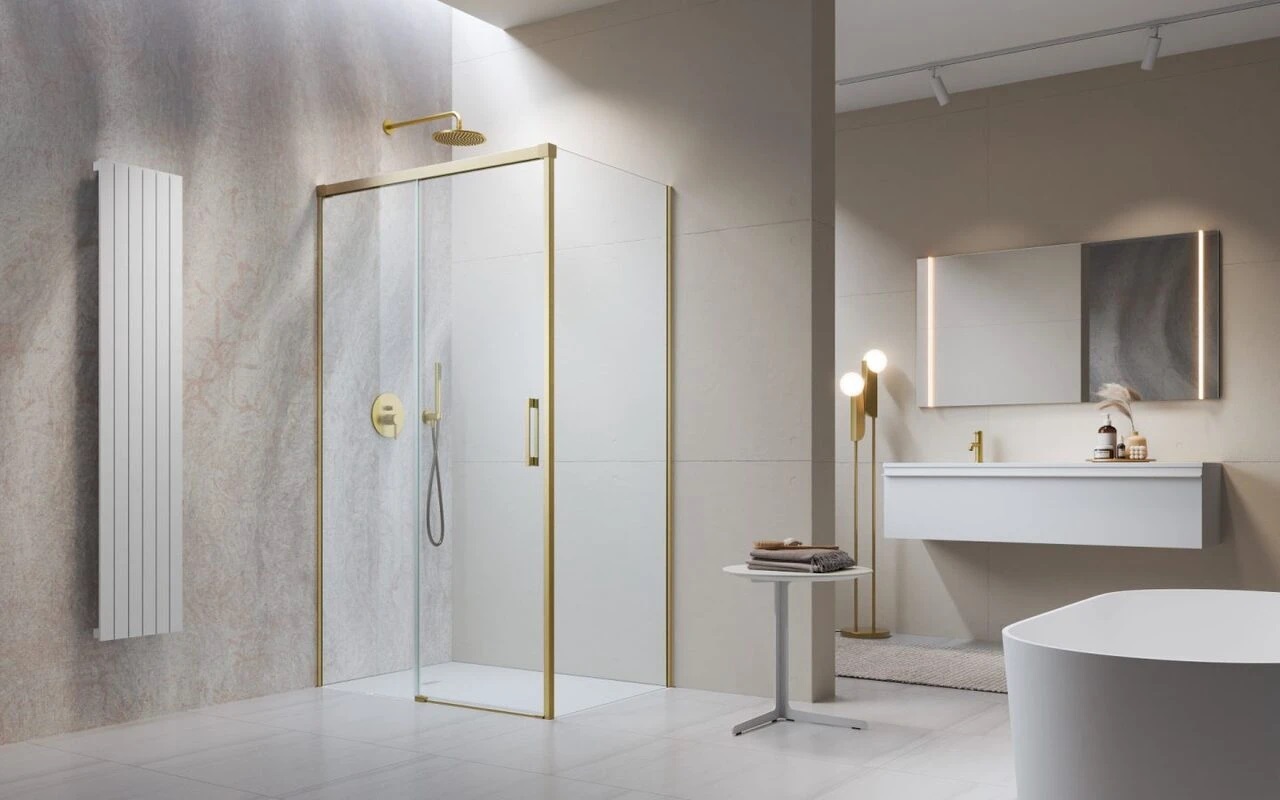 Душові двері Idea Brushed Gold KDJ 130 ліві RADAWAY - Зображення 246275585-1769c.jpg
