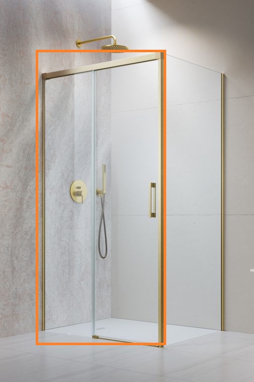 Душові двері Idea Brushed Gold KDJ 130 ліві RADAWAY - Зображення