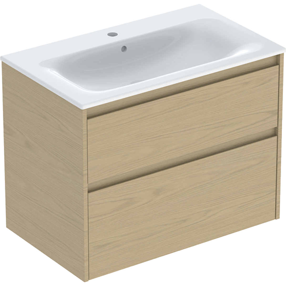 Шафка з умивальником 80 Selnova Square Slim rim 504.139.PS.1 Geberit - Зображення