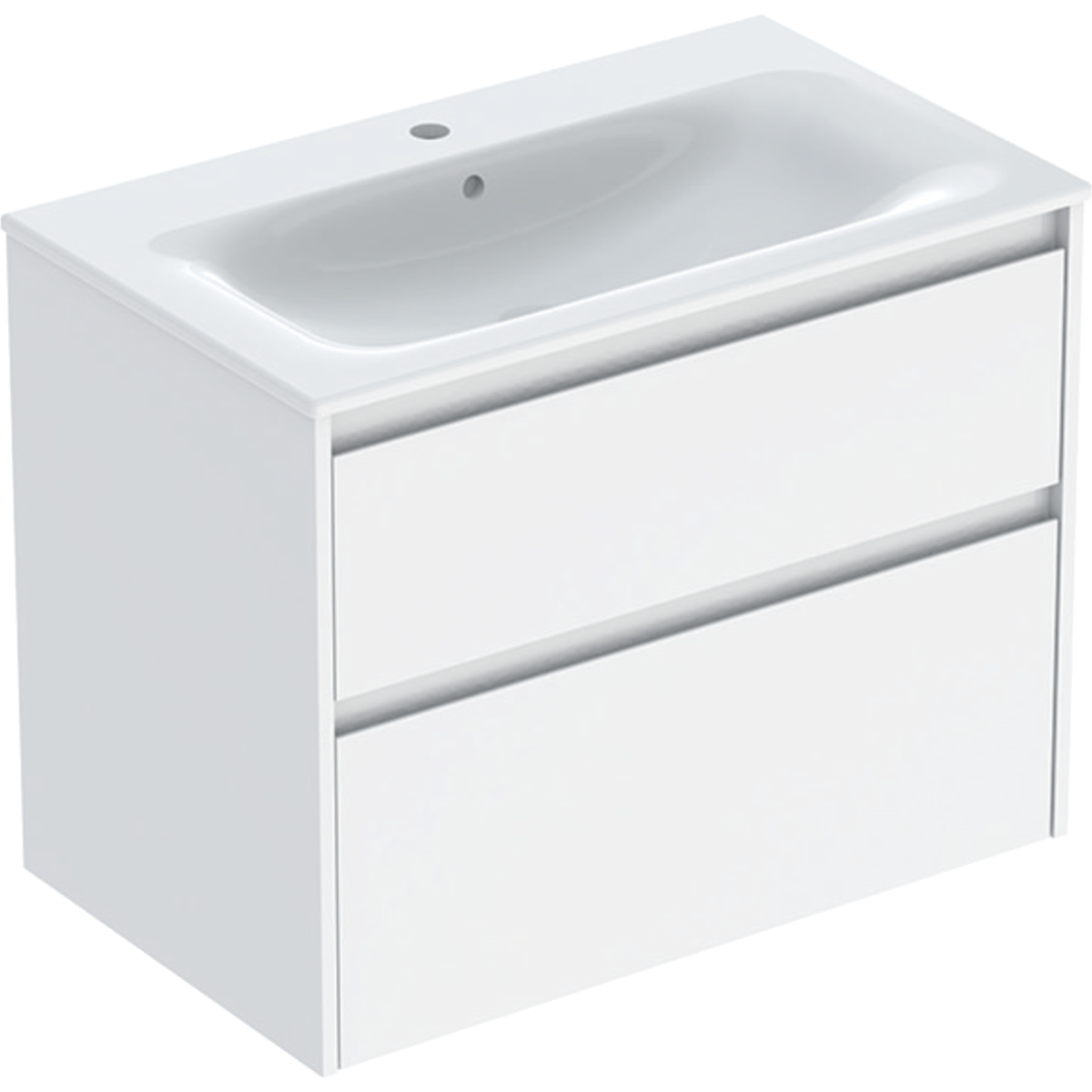 Шафка з умивальником 80 Selnova Square Slim rim 504.139.01.1 Geberit - Зображення