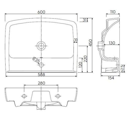 Умывальник 60 RECORD K91962000 KOLO - Зображення 250487-2dcd8.jpg
