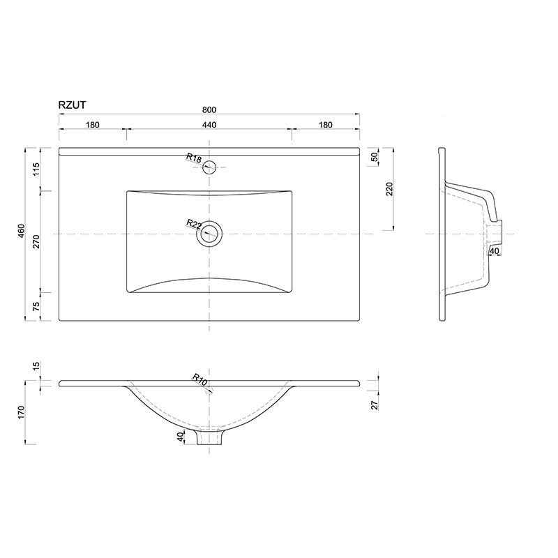 Умивальник PLAN 80 білий DEFRA-1722 EMPORIA - Зображення 250866352-30f96.jpg
