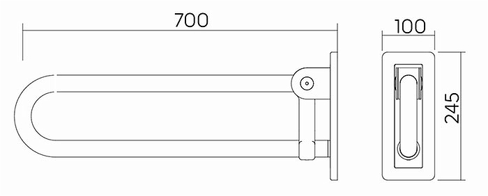 Поручень 70 см LEHNEN CONCEPT (L60402000) KOLO - Зображення 251174-2168f.jpg