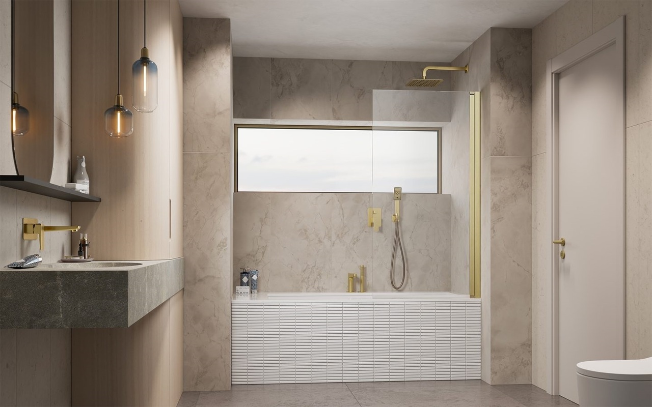Шторка для ванни Nes Brushed Gold PNJ I 80 R RADAWAY - Зображення 251363249-fd69d.jpg