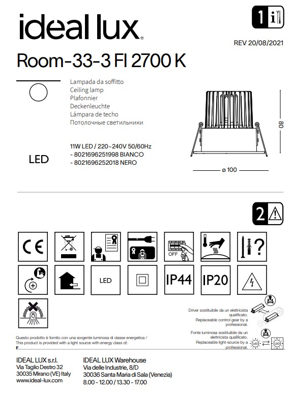Точковий світильник ROOM-33-3 FI BK 2700K (252018), IDEAL LUX - Зображення 252018--.jpg