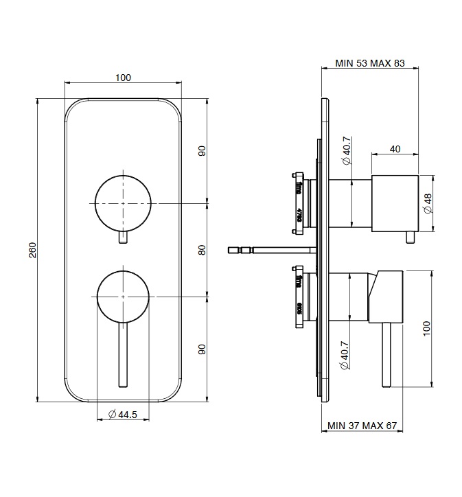 Змішувач для душу Spillo Up (F3039X6CR), Fima - Зображення 252279-104cc.jpg