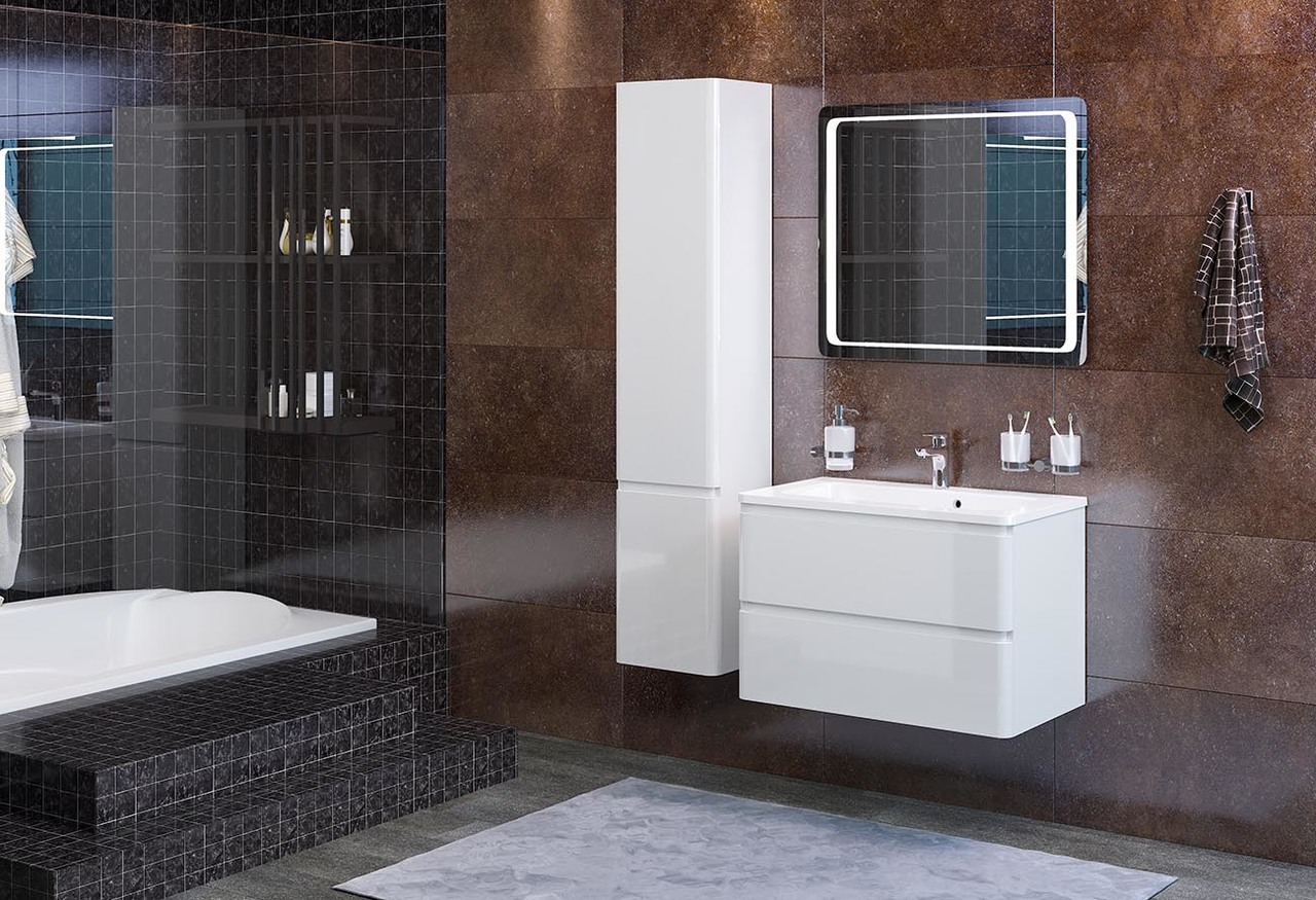 Шафка з умивальником підвісна Акцент Альфа 80, Аква Родос - Зображення 255185-a1c2e.jpg