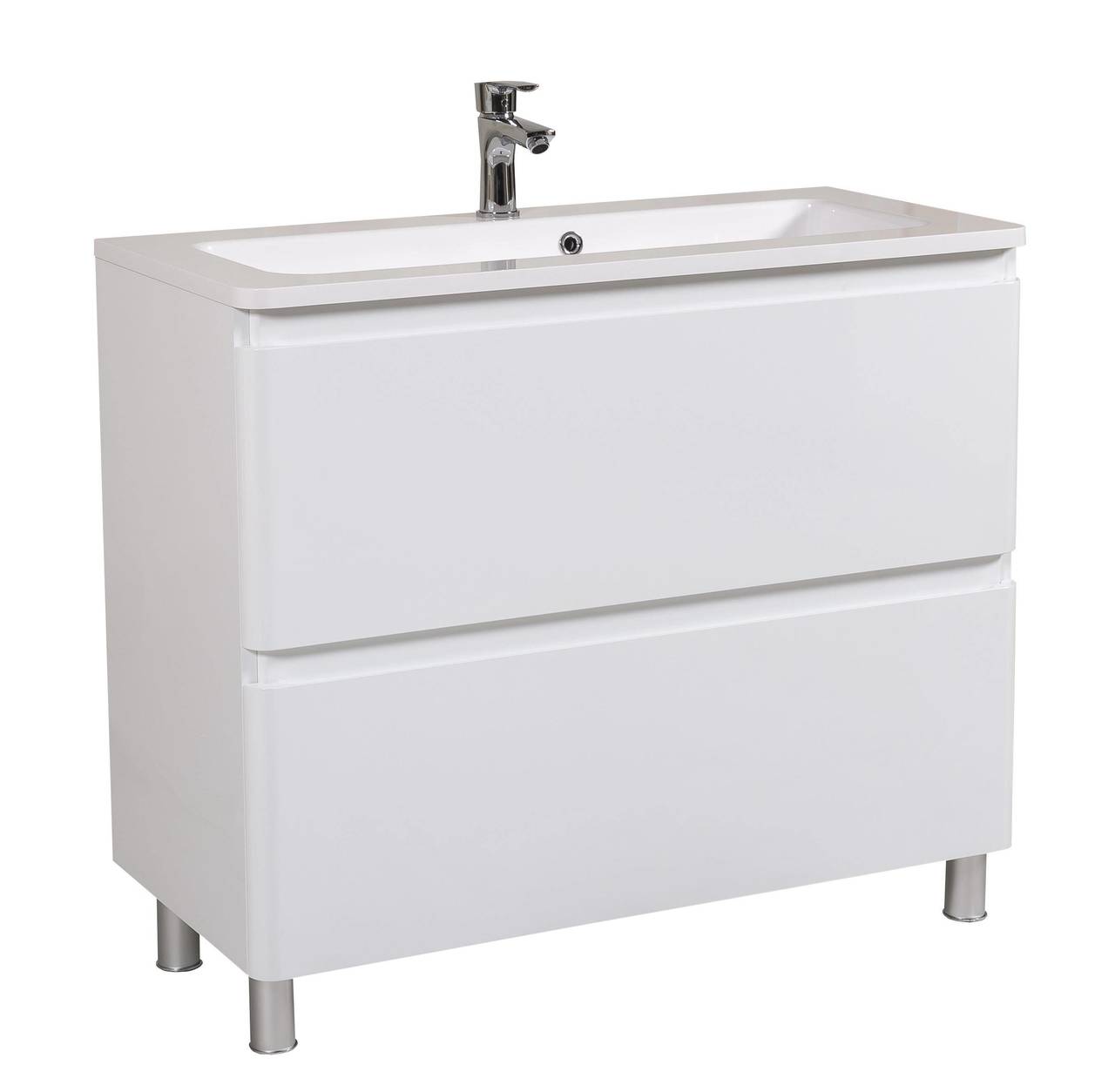 Шафка з умивальником Акцент Альфа 100, Аква Родос - Зображення