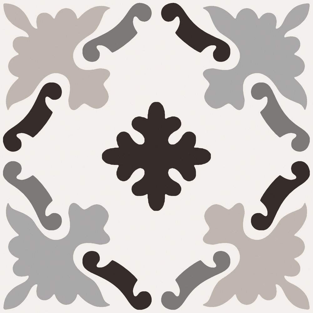 Плитка керамогранітна CSAPBW0320 Patchwork B&W 03 200x200x10 Sant'agostino - Зображення