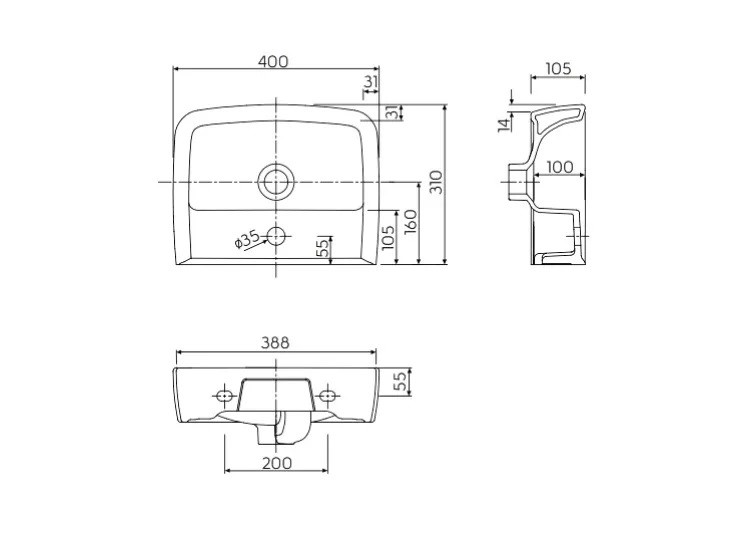 Умывальник 40 RECORD K91942000 KOLO - Зображення 255897-35fdd.jpg